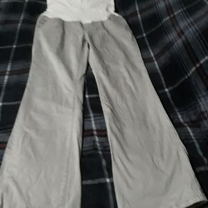 Grey jean maternity pants
